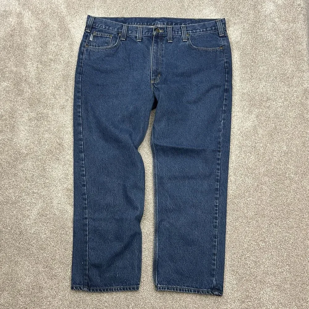 Carhartt Blue Denim Jeans Men's Size 44x30 B480-DVB‎